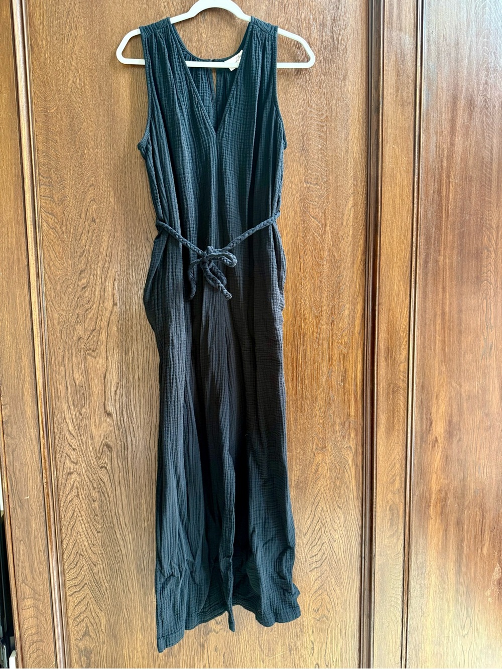 Gauzy Tie-Waist Jumpsuit